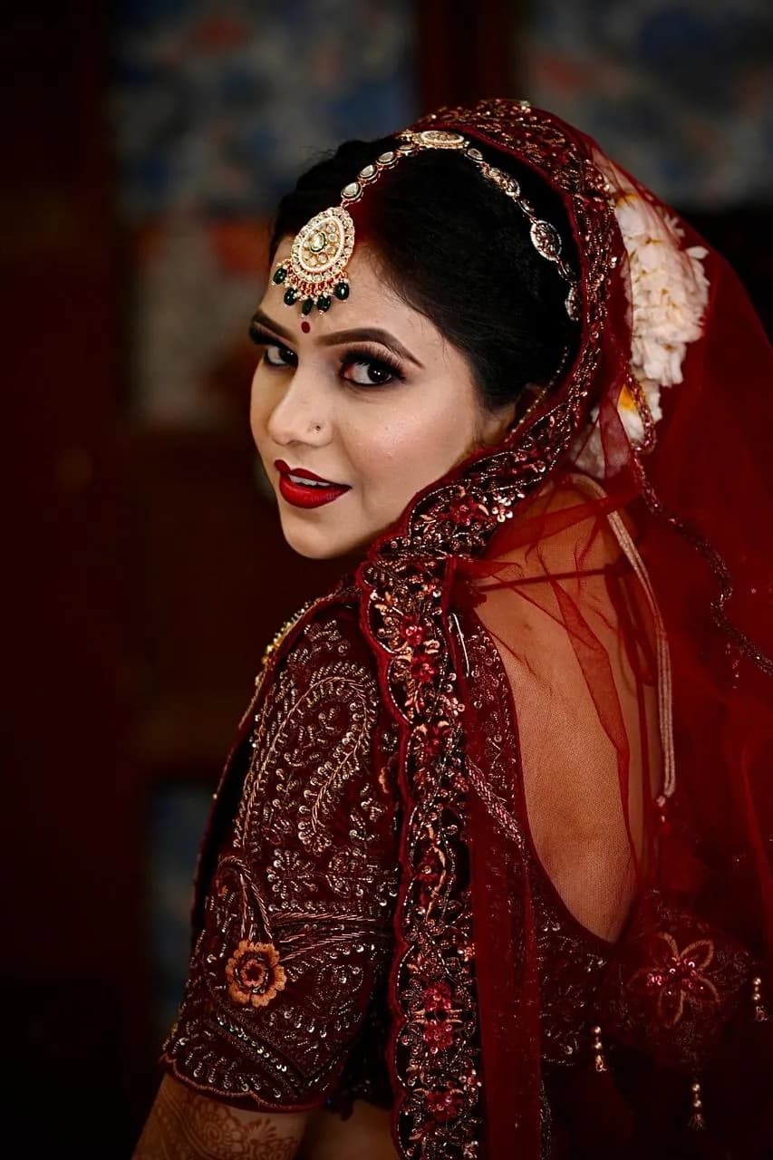 Bridal hair artistry at Ankit Sahni Makeover, Lahar MP